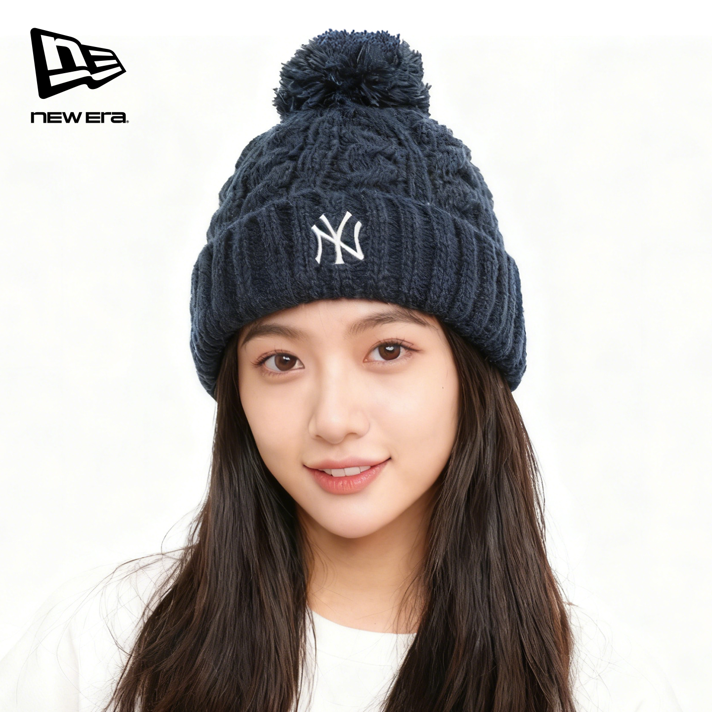 NewEra刺绣NY时尚保暖潮针织帽