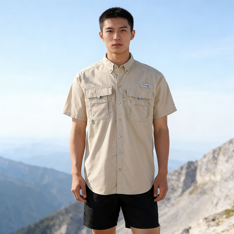 Spring/Summer New Collection: Columbia Outdoor Men's PFG Breathable UV-resistant Quick-Drying Short-sleeved Shirt FJ7047 thumbnail 3