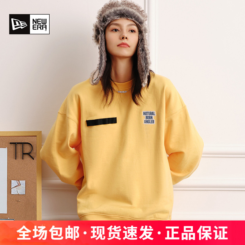 NewEra纽亦华男女同款潮流印花棉质宽松休闲圆领套头卫衣13086445