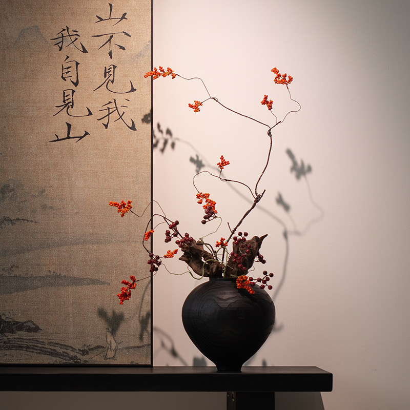 禅意新中式花瓶树脂摆件宋代美学民宿家居玄关桌别墅侘寂高级装饰,家居饰品,花瓶,淘宝优惠券,粉丝福利购,淘宝优惠卷