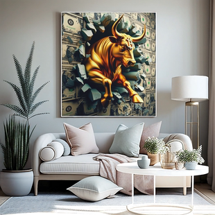 牛市挂画btc 艺术作品办公司挂画