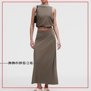 韩国代购lululemon露露乐蒙Breezily边运动背心无袖套头背心套装