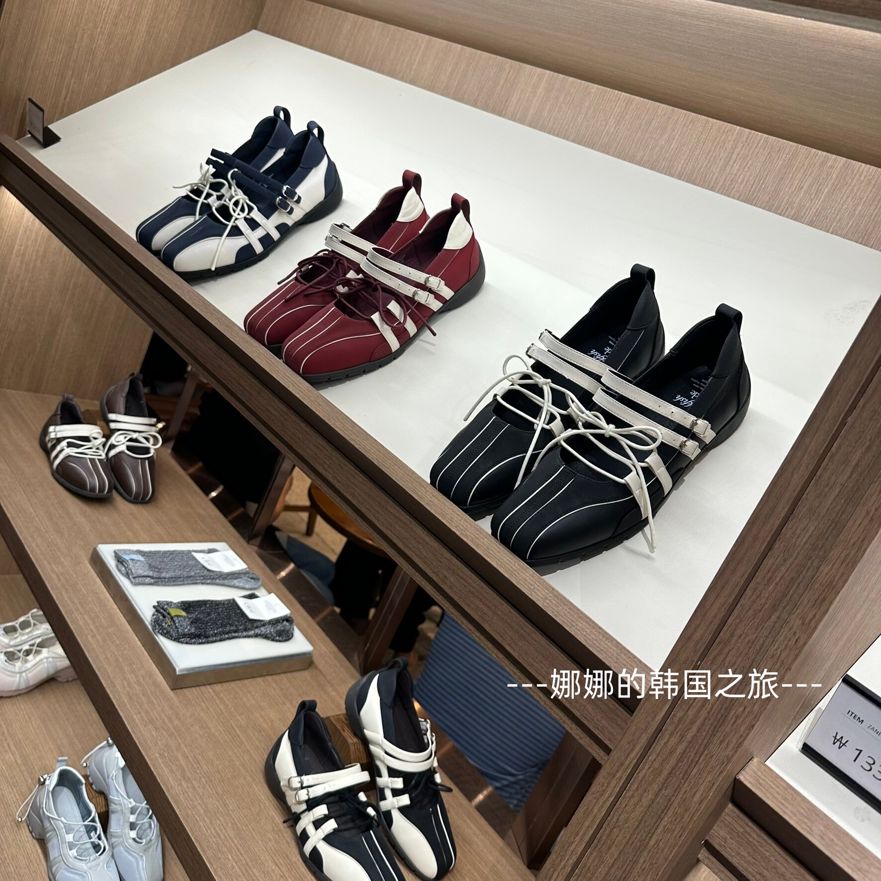 韩国代购rockfish复古芭蕾风休闲鞋小皮鞋蝴蝶结搭扣少女风单鞋