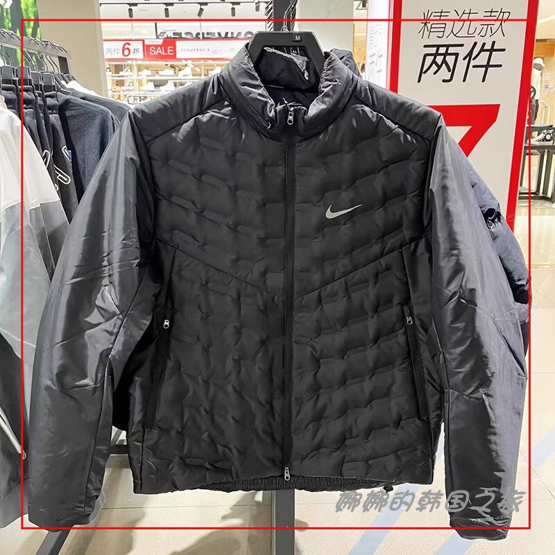 韩国代购Nike耐克男款冬季鹅绒轻薄保暖羽绒服休闲运动外套FB7557