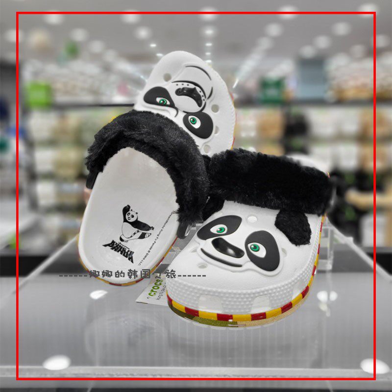 韩国代购Crocs卡骆驰 儿童功夫熊猫联名运动沙滩鞋洞洞拖鞋209463