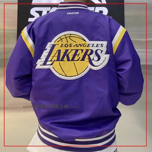 韩国代购Starter NBA复古美式印花棒球服外套男女同款STH3C2297M