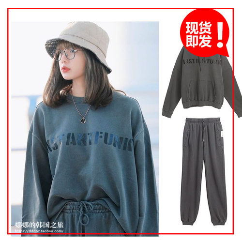 韩国代购正品lisa灰色休闲风卫衣