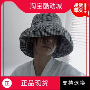 韩国正品代购艾圣斯Millionaire帽子千鸟格贝雷帽韩版报童渔夫帽