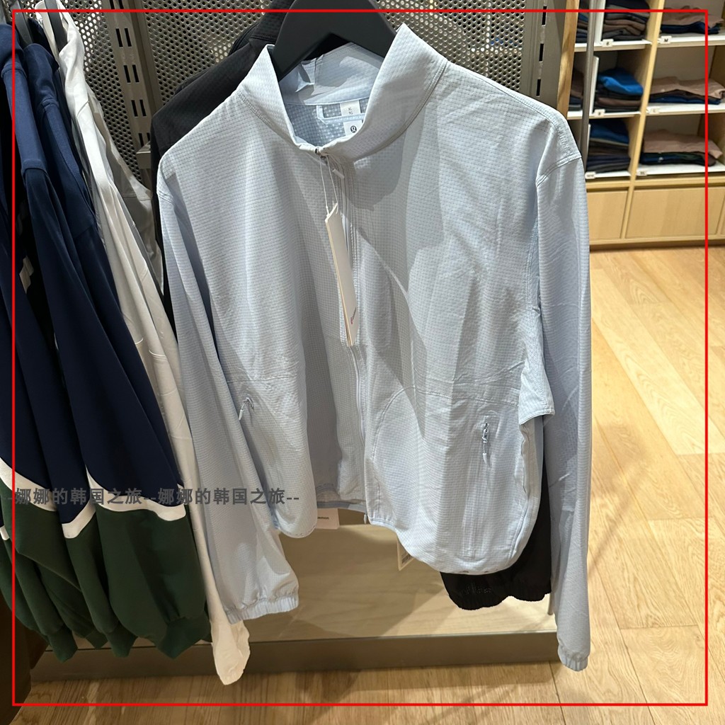 韩国代购lululemon 女士纹理网眼跑步防晒衣2.5分短裤套装LW3KGLS
