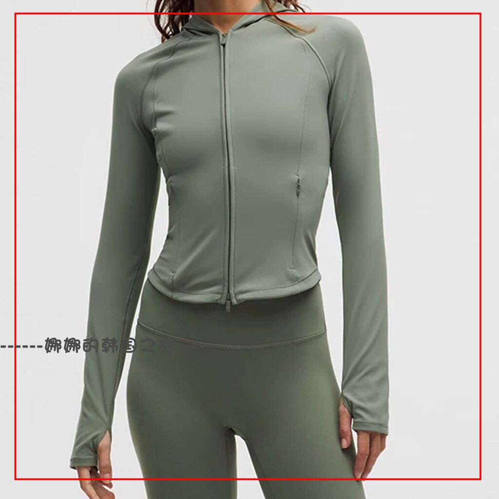 韩国代购lululemon Wunder Train 女士运动冰凉夹克防晒衣LW3JBIS