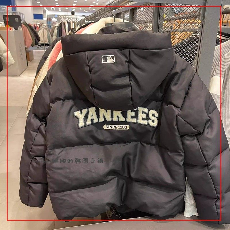 韩国代购MLB 羽绒服男女保暖时尚休闲外套学院风短款3ADJV0236