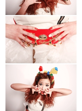 韩国正品3CE糖果色大红色无毒显白速干亮色底油持久指甲油RD01