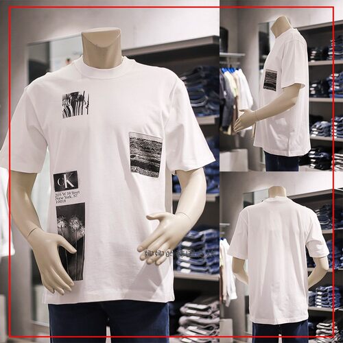 韩国宽松印花圆领短袖凯文克莱