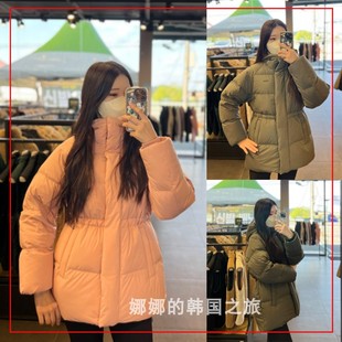 NEPA 韩国代购直邮 22冬女户外连帽束腰式中长鸭绒羽绒服7I82065