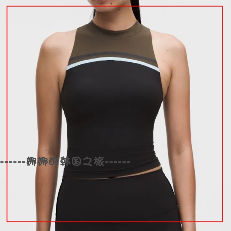 韩国代购lululemon露露乐蒙半高领运动背心轻度支撑B/C LW1FTXS