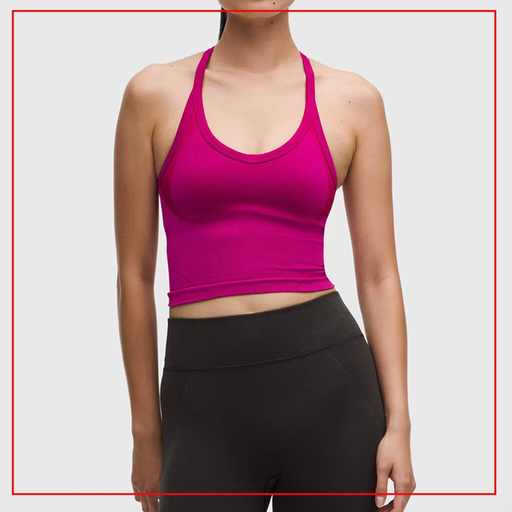 韩国代购lululemon露露乐蒙Get Low女士交叉肩带运动背心LW1FAMS