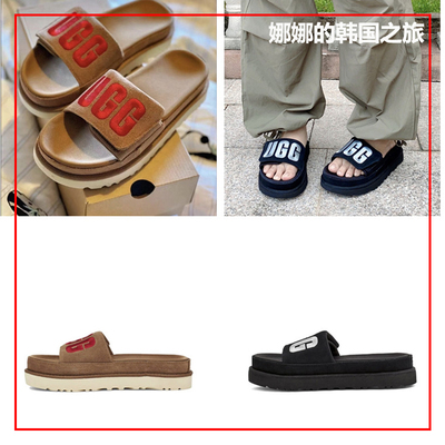 UGG字母时尚增高沙滩凉鞋
