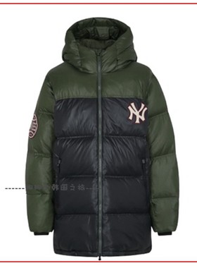 韩国代购MLB 冬季羽绒服男女保暖时尚运动休闲长款外套31DJS5961