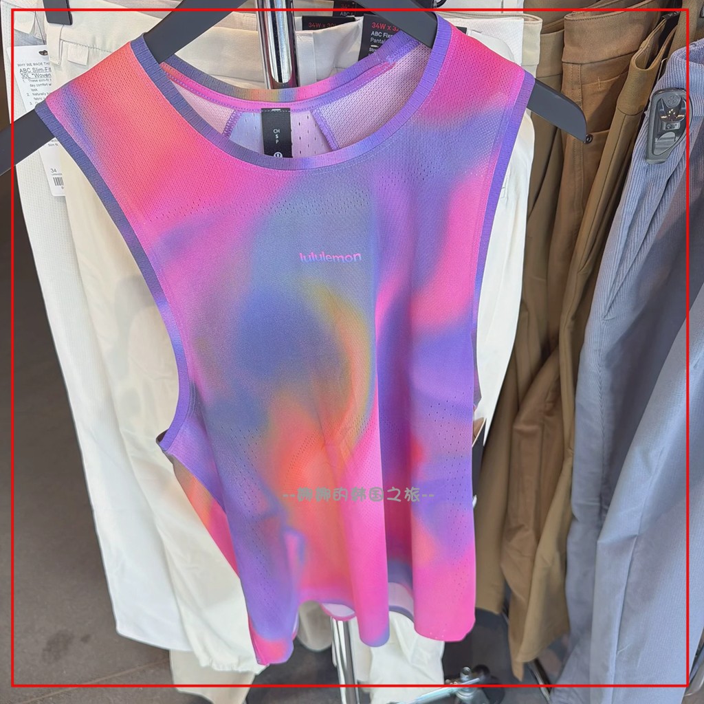 韩国代购lululemon Fast and Free 女士运动背心短袖短裤LW1GFYS