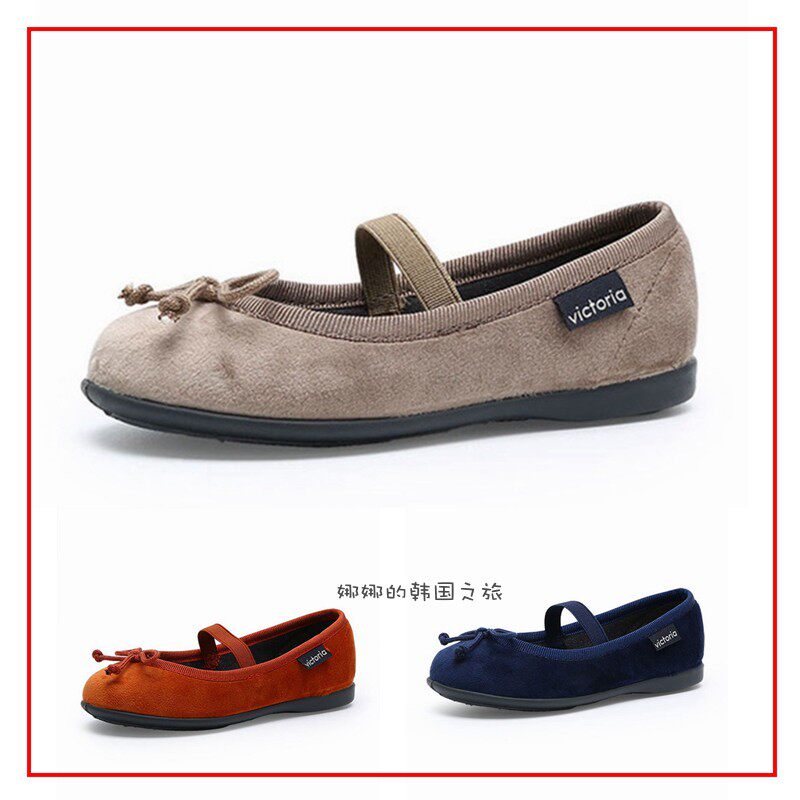韩国代购VICTORIA维多利亚女童芭蕾舞鞋儿童布鞋软底单鞋J1046900