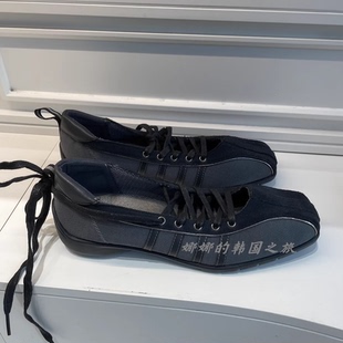 韩国代购rockfish 春季芭蕾风绑带复古休闲鞋 舒适轻便时尚单鞋