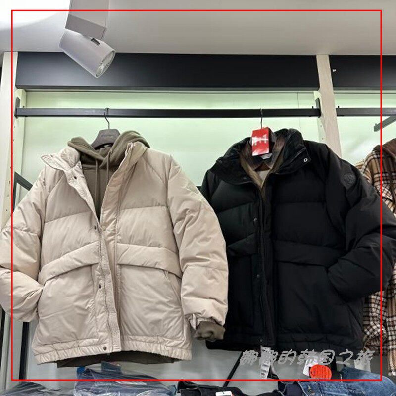 韩国代购SARINA直邮 HANGTEN专柜男女宽松立领保暖厚实韩版羽绒服