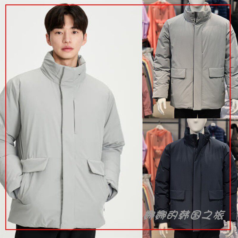 韩国代购MILLET觅乐冬季保暖加厚鹅绒羽绒服防风中长款男士外套