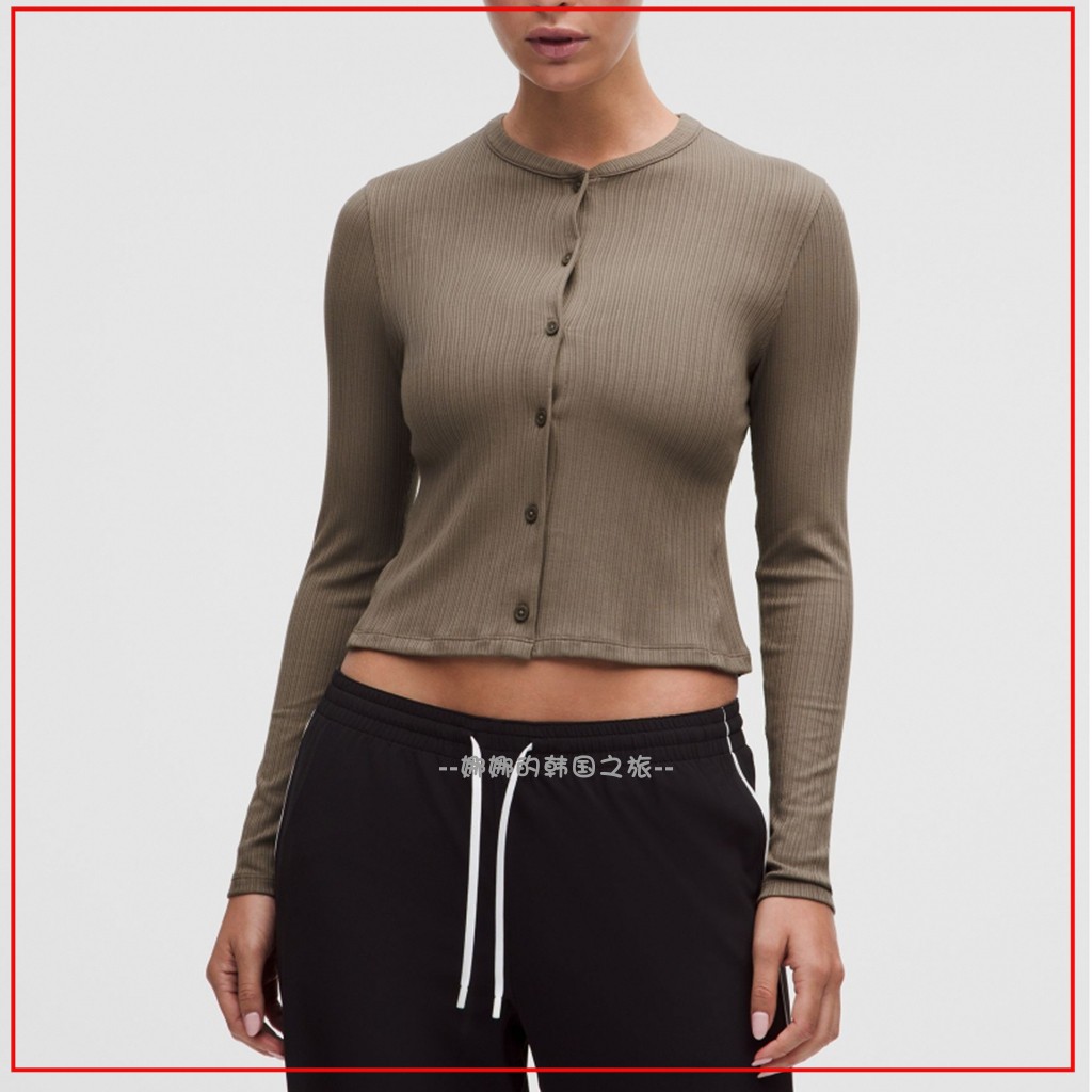 lululemon女士紧身透气针织开衫