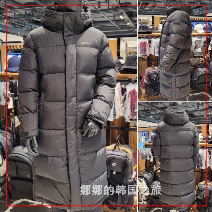 NEPA 韩国代购直邮 22春男女连帽经典长款保暖鸭绒羽绒服7IF2039