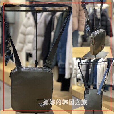 CK JEANS韩国代购直邮23春男款休闲简约百搭单肩斜挎小方包HH3741