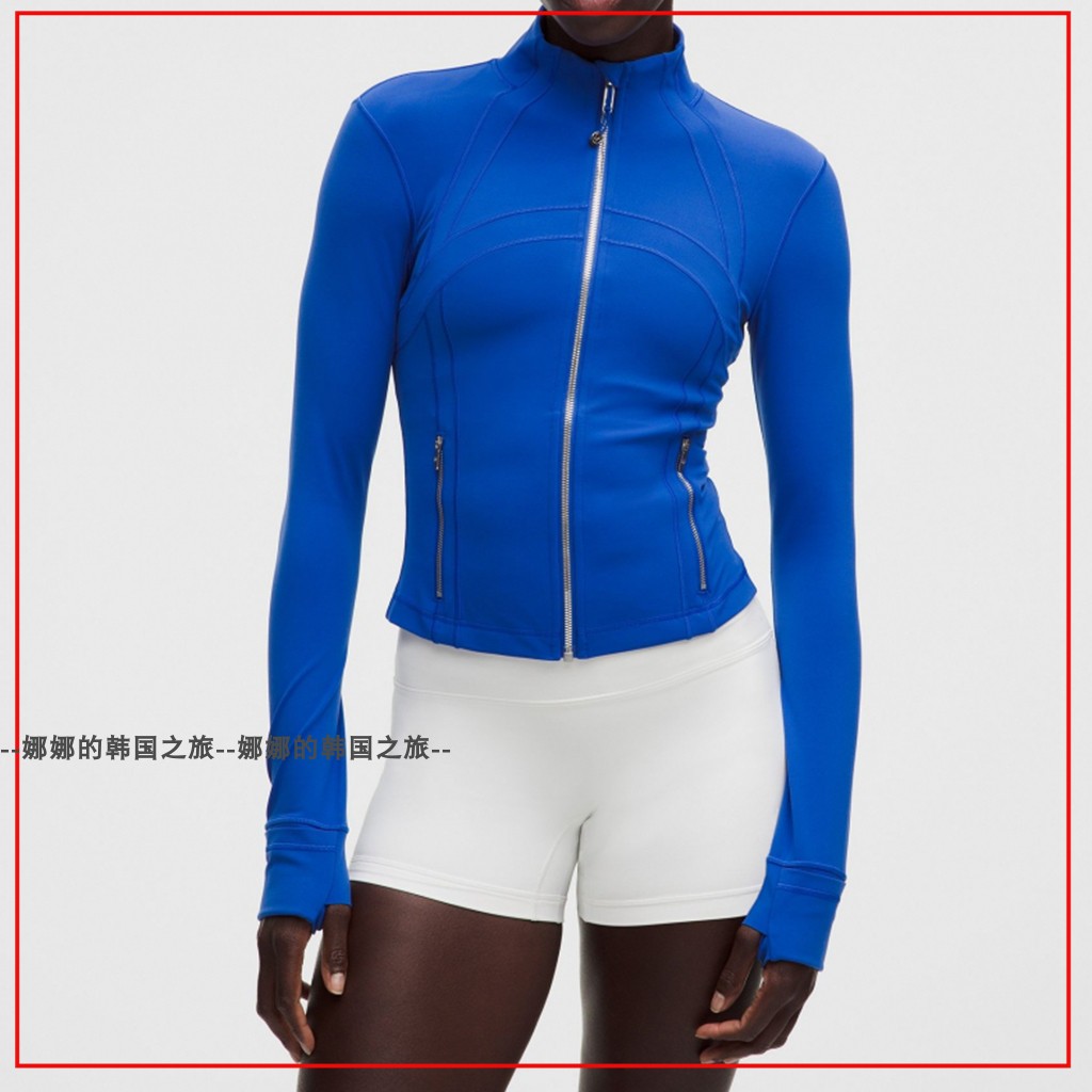 韩国代购lululemon Define 女士短款夹克运动瑜珈拉链外套LW3HJFS图片