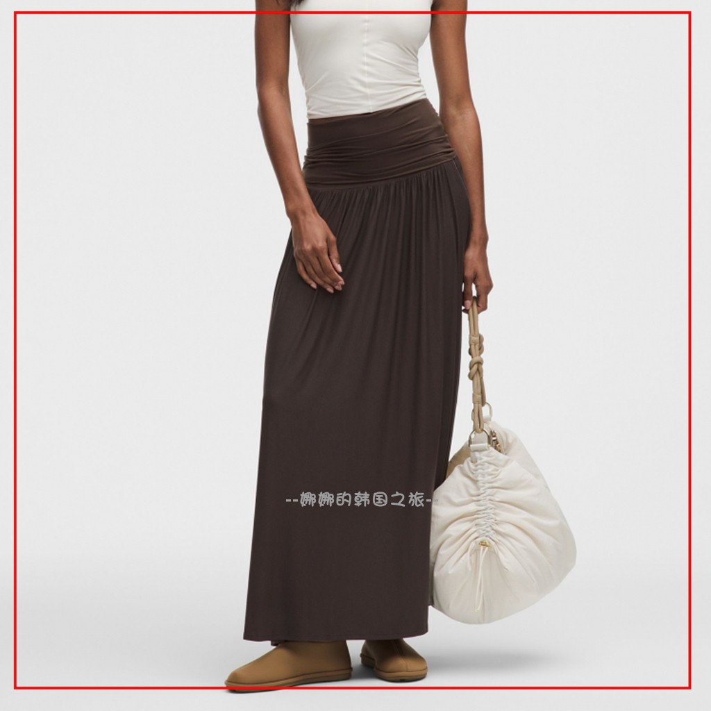 韩国代购lululemon 2-in-1二合一长款抹胸连衣裙半身裙女LW1FFRS