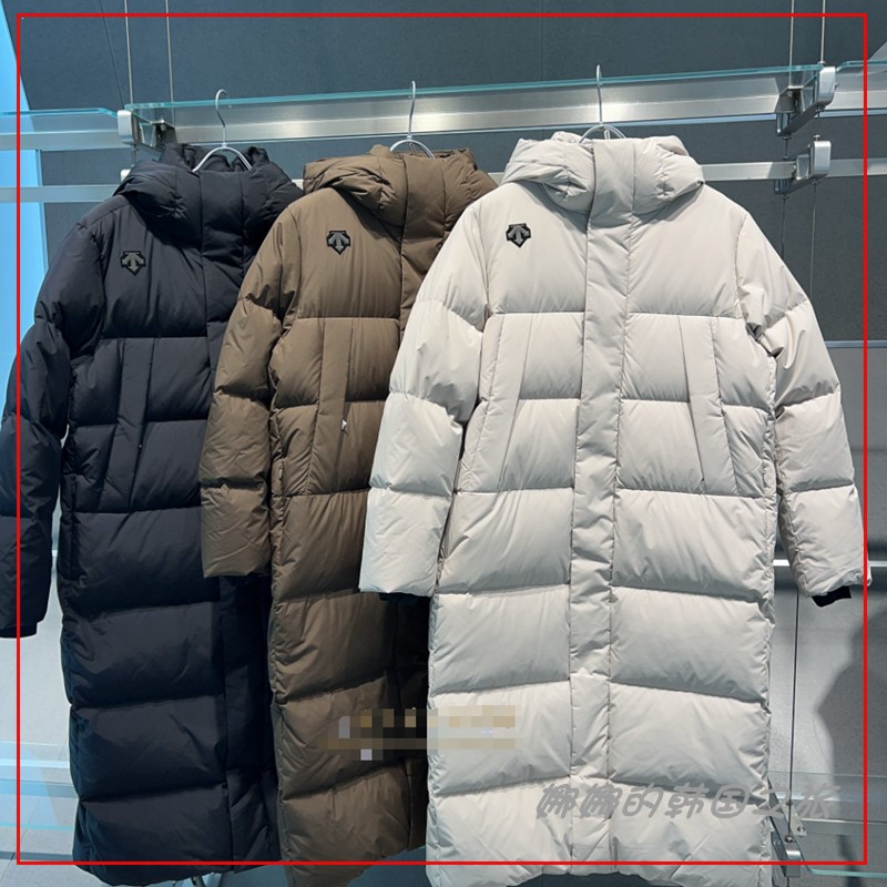 韩国代购正品冬季鹅绒保暖加厚羽绒服防风连帽外套长款D4431SDJ63