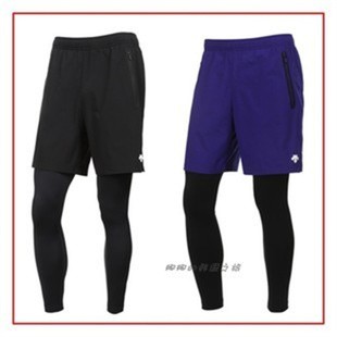 韩国直邮代购男士户外健身运动假两件打底裤SM121TKL25