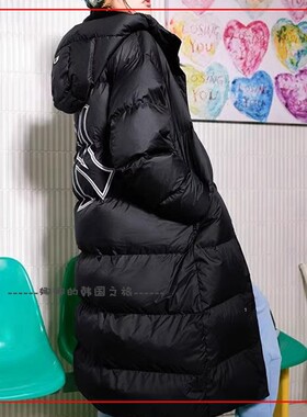 韩国代购MLB 羽绒服男女保暖时尚休闲连帽加厚长外套3ADJB1136