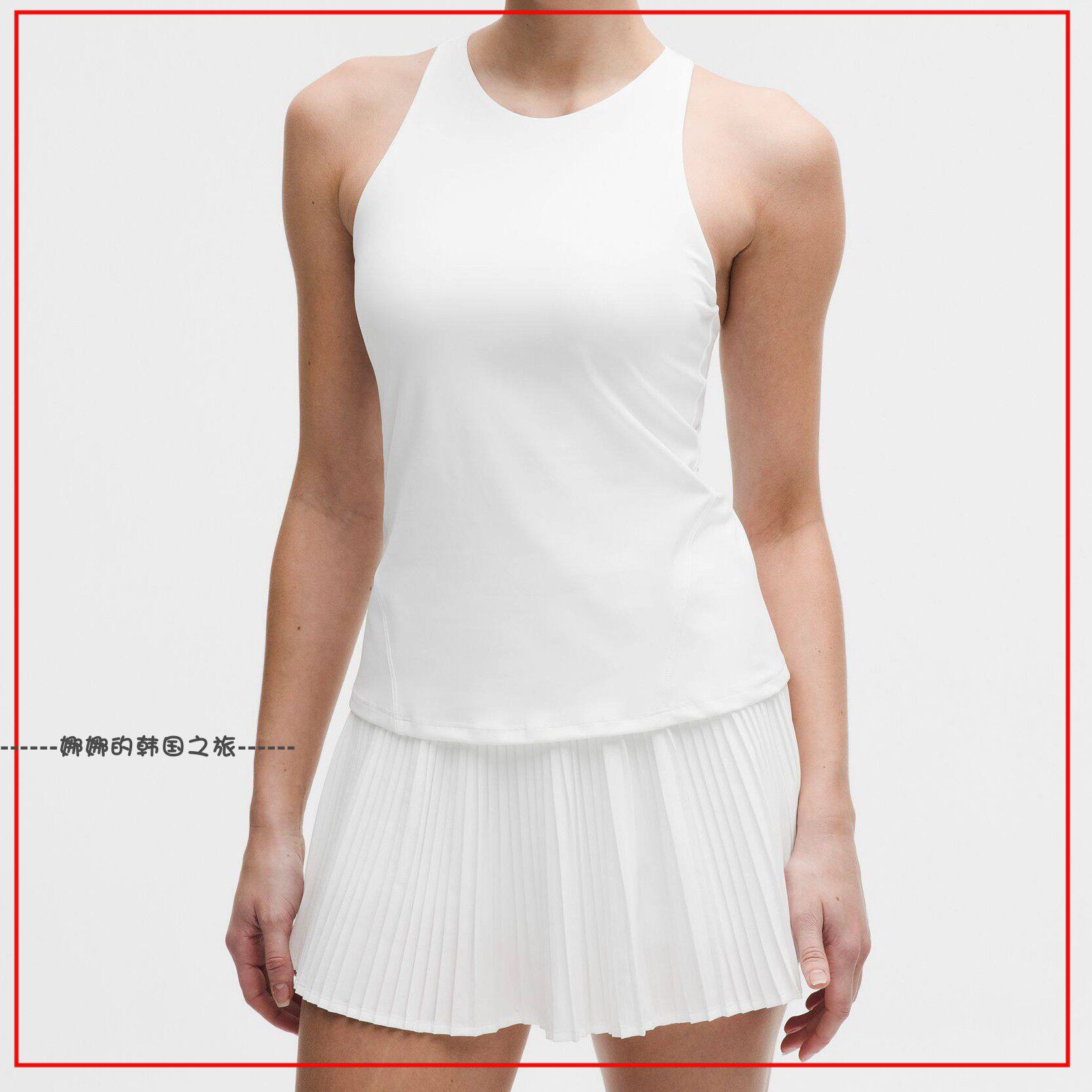 韩国代购lululemon露露乐蒙Racerback 女士网球裙背心套装LW1GD9S