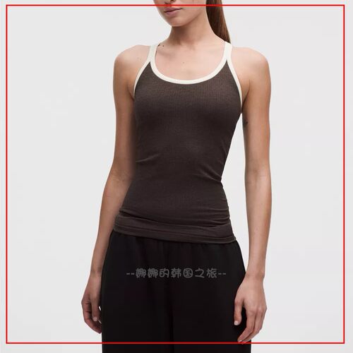 韩国代购lululemon Ebb to Street 女士运动无袖吊带背心LW1GOWS