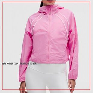 韩国代购lululemon Scuba 女士夹克轻薄防风防晒风衣外套 LW4CNQS