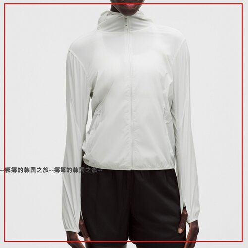 韩国代购lululemon 女士训练轻盈版夹克防晒纯色轻薄外套LW4CJAS