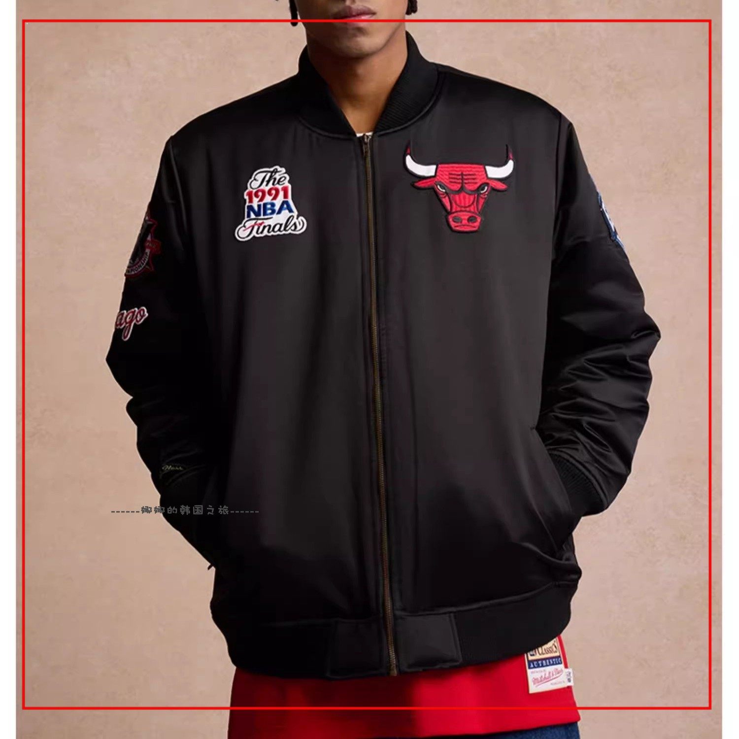 韩国代购Mitchell&ness NBA 复古棒球服运动夹克运动外套OJZP5129
