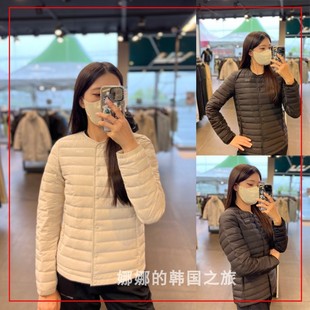 NEPA 韩国代购直邮22冬女圆领保暖轻质户外短款鹅绒羽绒服7I82041