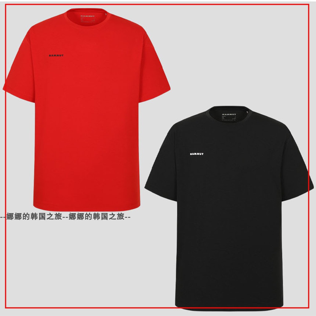 韩国代购MAMMUT猛犸象Kalt First Layer 品牌涂鸦短袖宽松休闲T恤