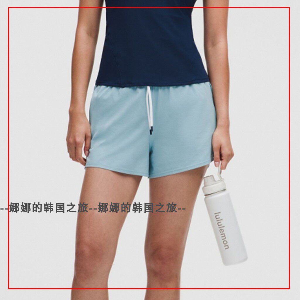 韩国代购lululemon Court Rival 女士运动高腰3分速干短裤LW7CYLS