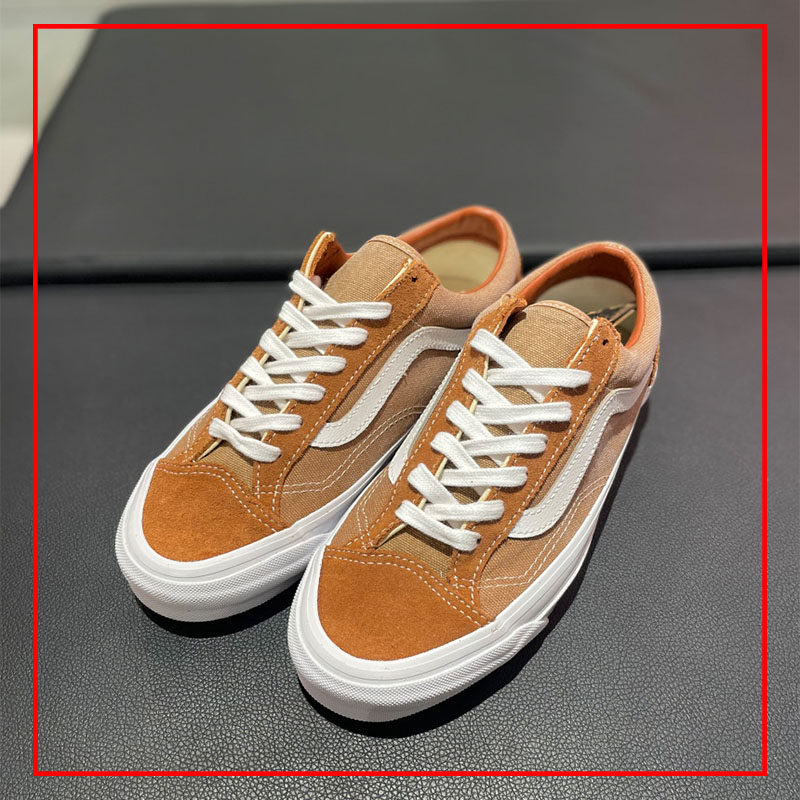 韩国代购 范斯VANS 男女情侣低帮麂皮拼接板鞋帆布鞋VN000D57TBR1