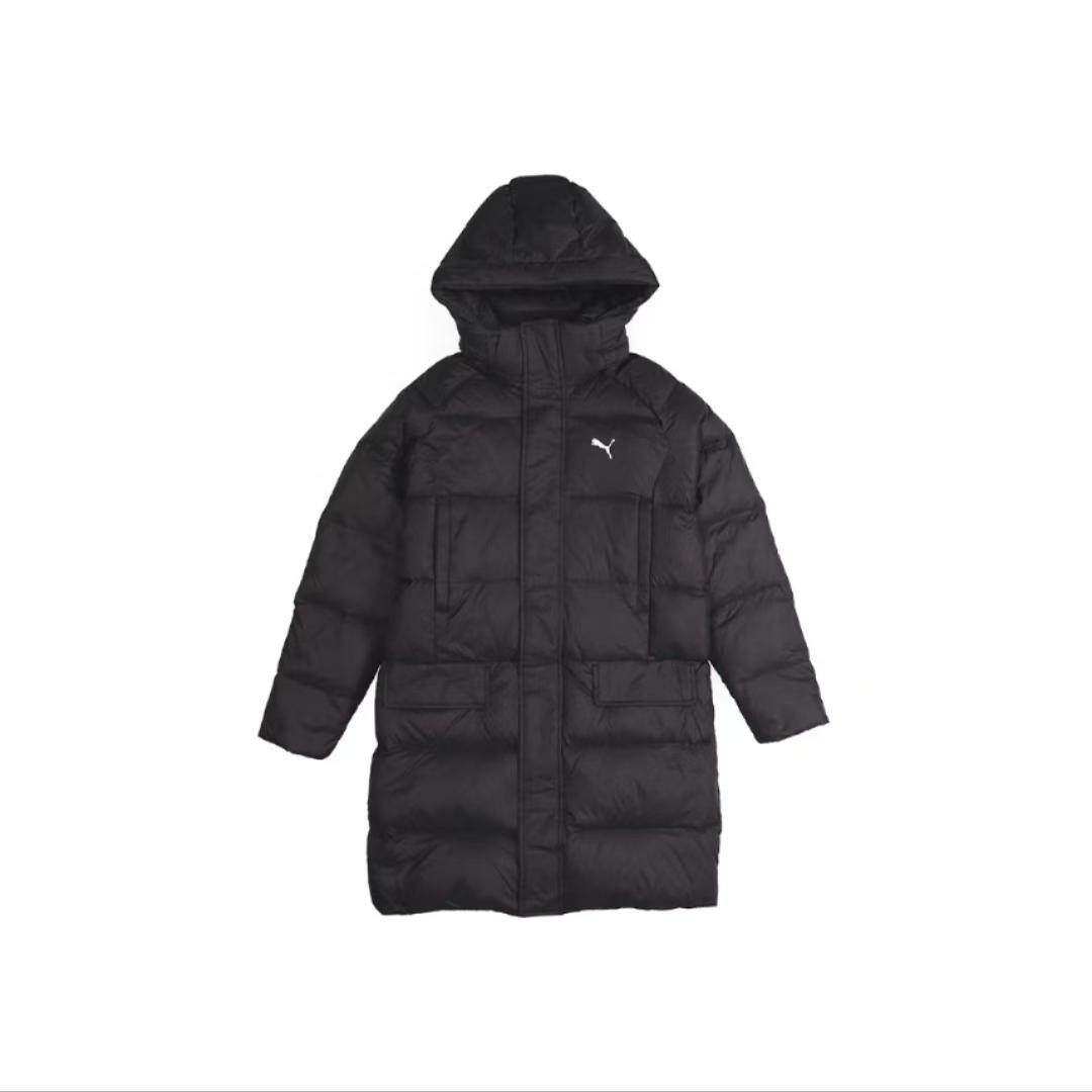 韩国正品puma彪马休闲长款过膝连帽羽绒服男女情侣羽绒服928652