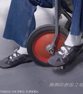 韩国代购rockfish女士新款交叉绑带时尚休闲鞋芭蕾风穿搭软底布鞋