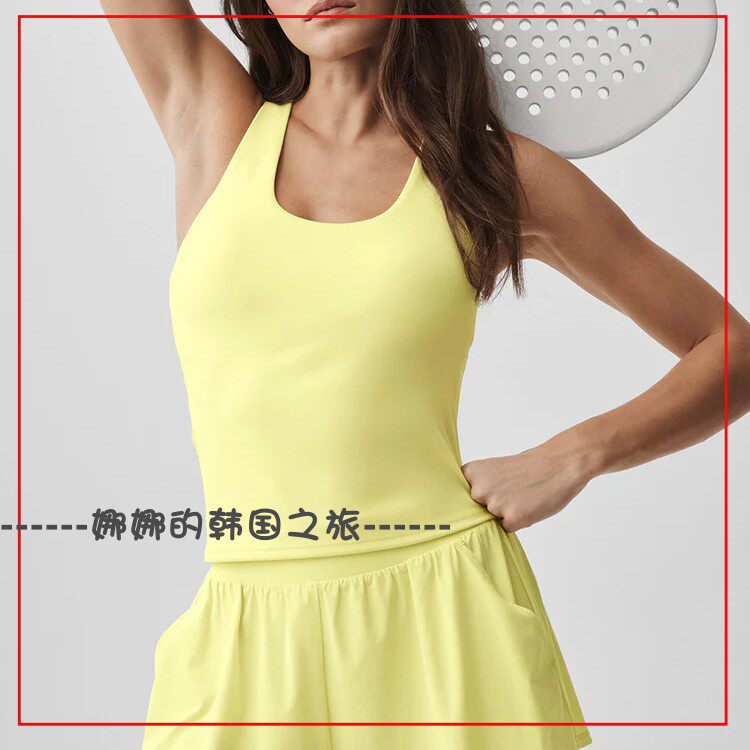 韩国代购Alo Softsculpt No Nonsense Bra Tank含胸垫 运动背心