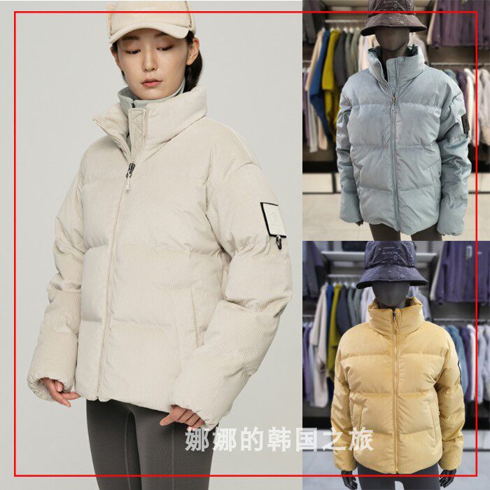 BLACKYAK/布来亚克 韩国代购22冬男女灯芯绒鹅绒羽绒服1BYPAW2901