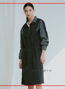 韩国代购女休闲气质收腰长款透气连衣裙SM122YOP23