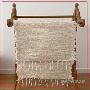 韩国代购ins博主fever同款葡萄牙手工编织地毯家居地毯卧室装饰